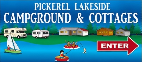 Pickerel Lakeside Campground & Cottages Logo Image